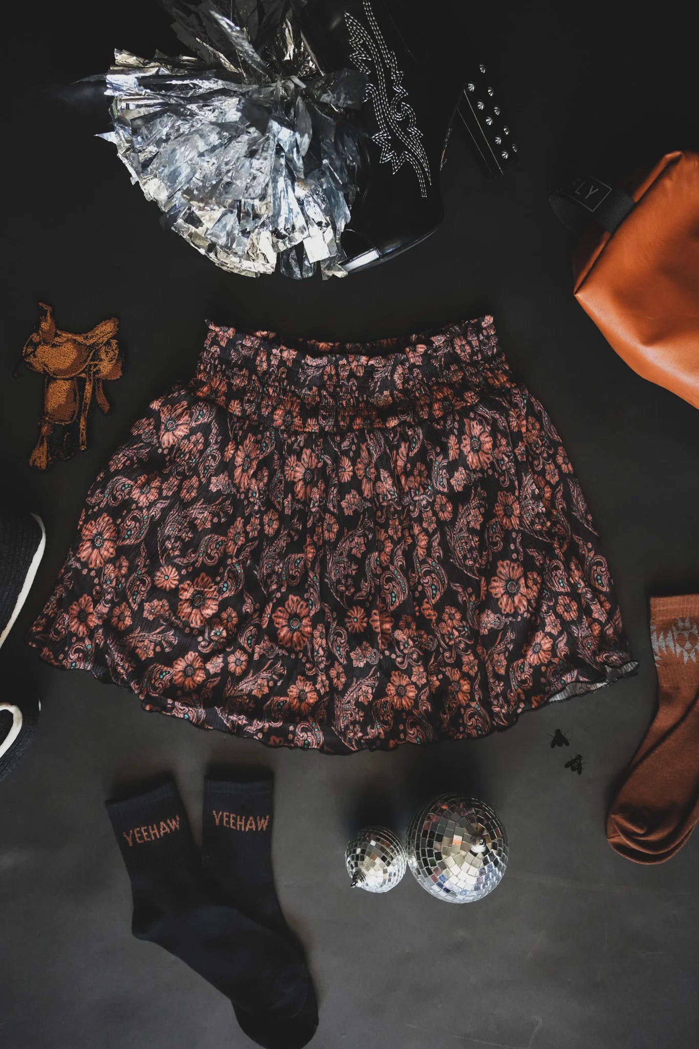 Lather in leather skort