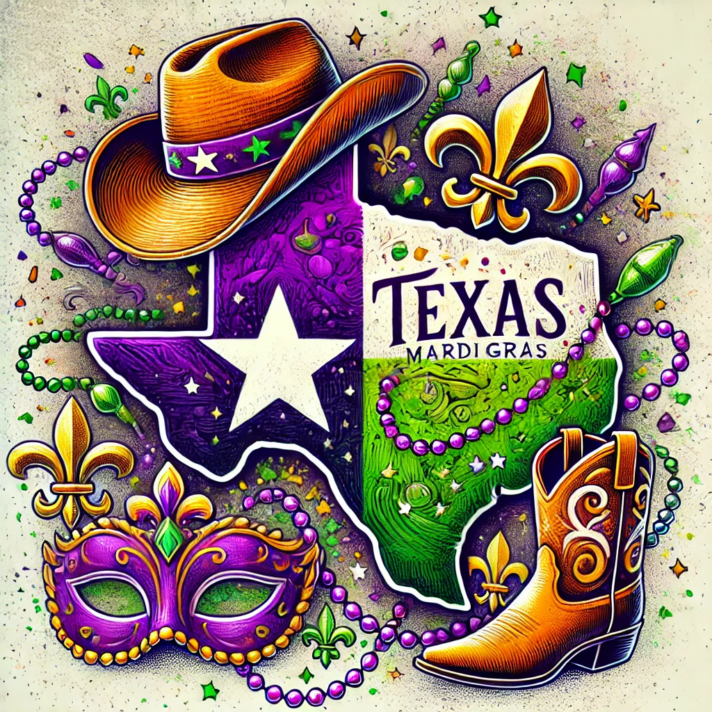 Texas Mardi Gras vibes Jan. MG.