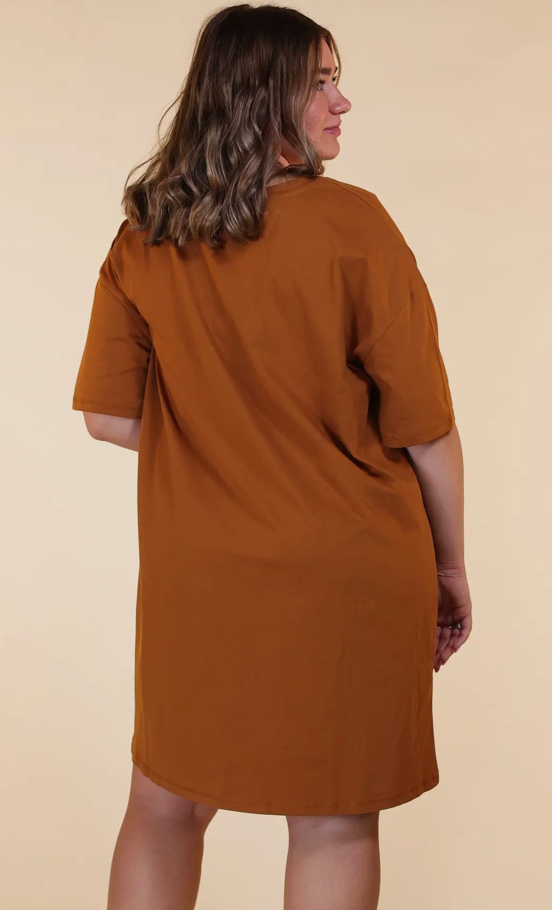 Rust with squatch t shirt dress 12.3