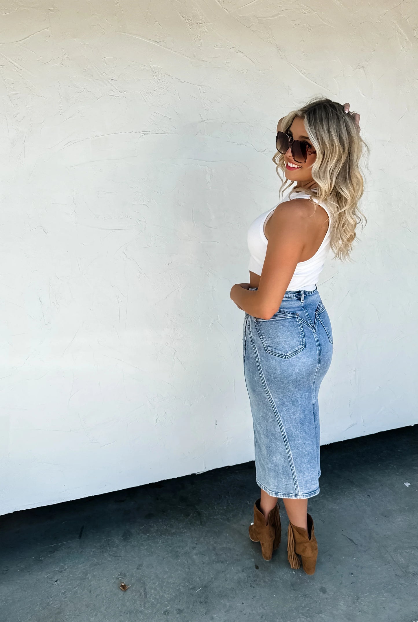 Jules denim skirt