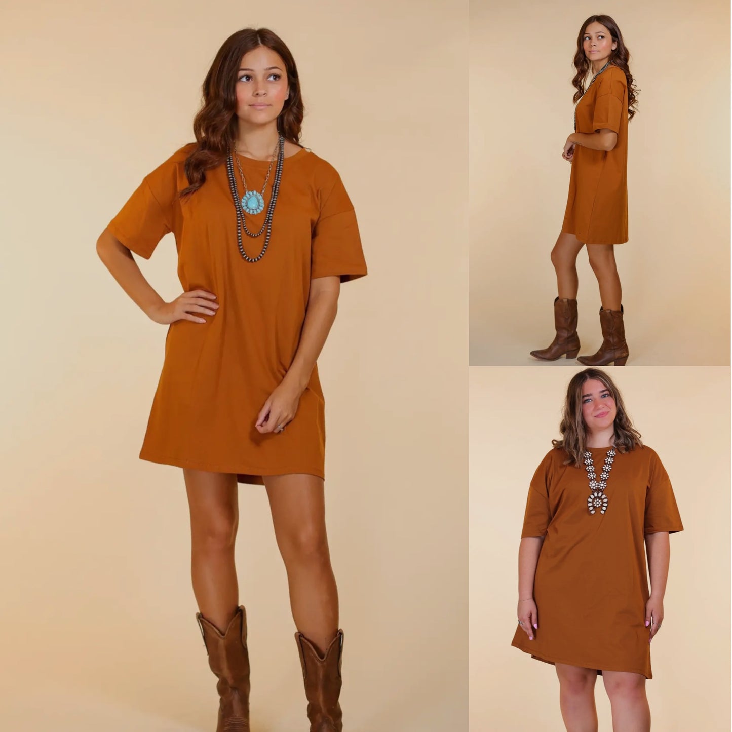 Rust with squatch t shirt dress 12.3