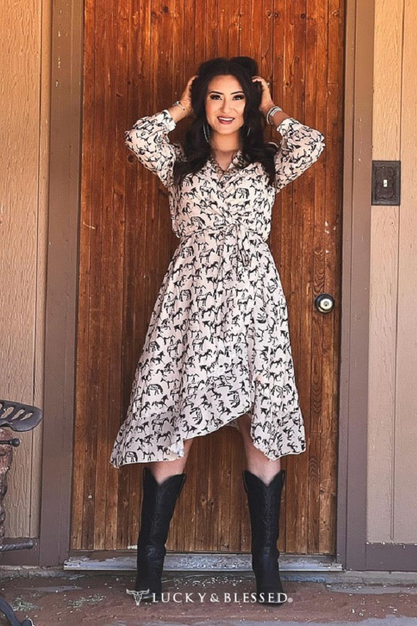 All about the horses π wrap dress