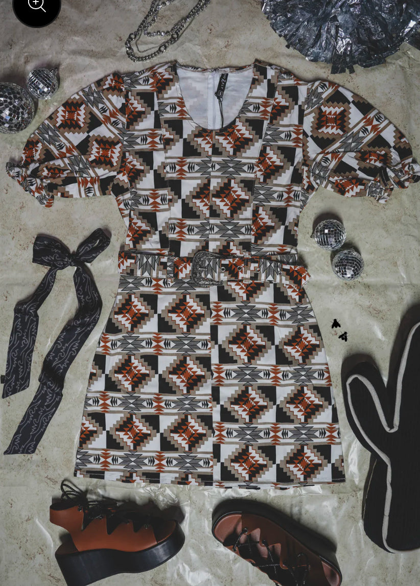 Lasso my lady belted dress