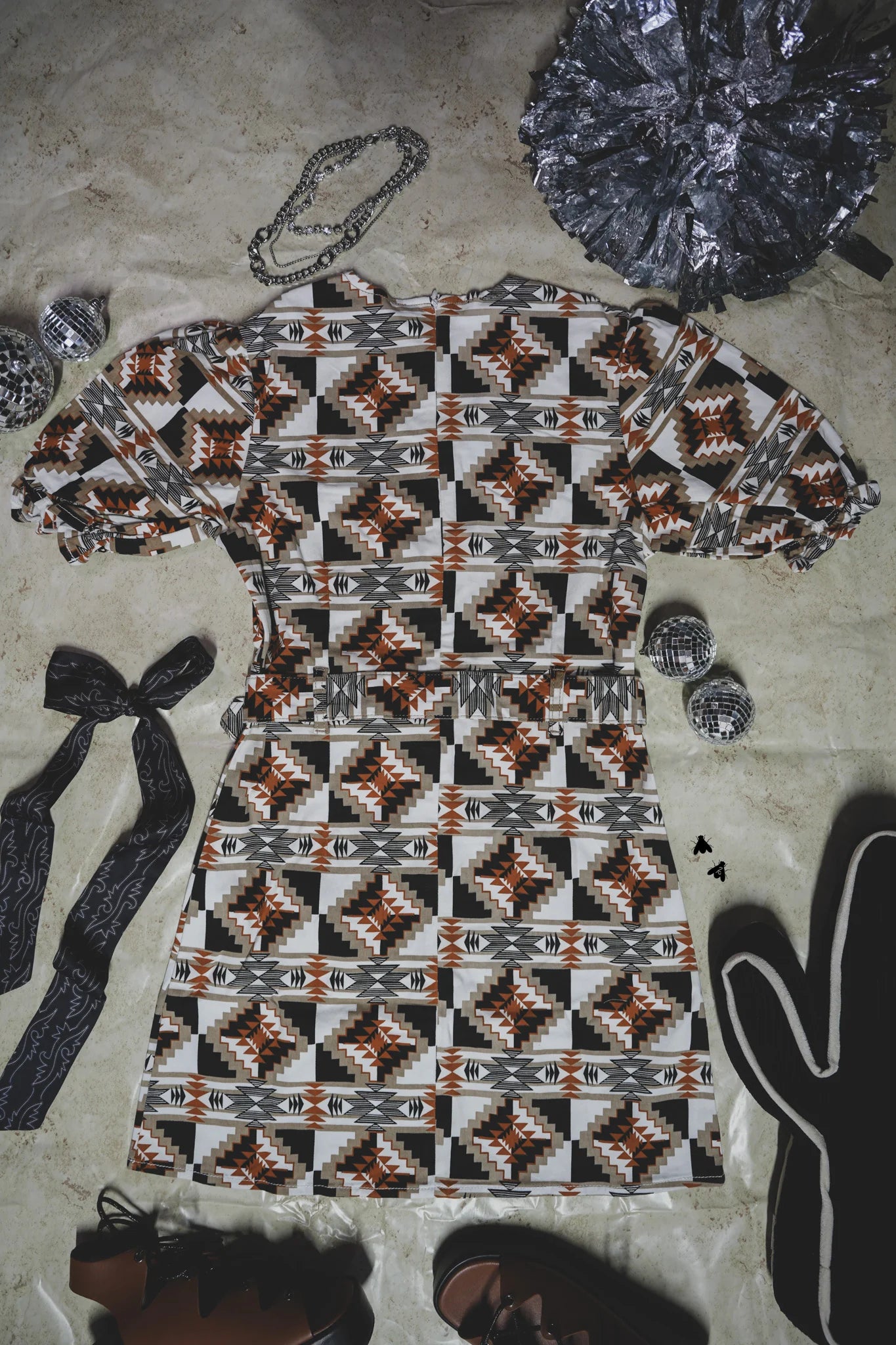 Lasso my lady belted dress