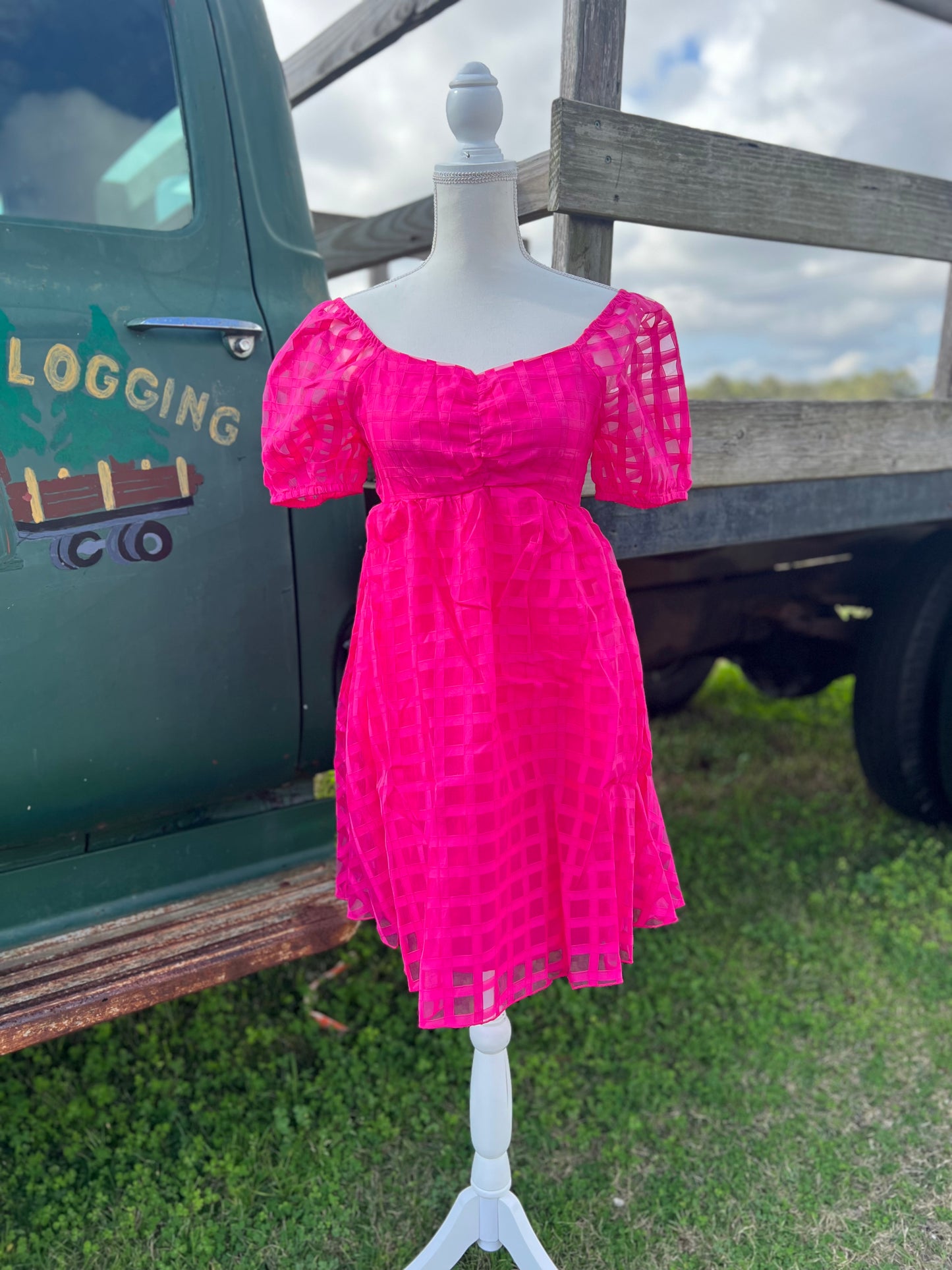 Standout pink dress