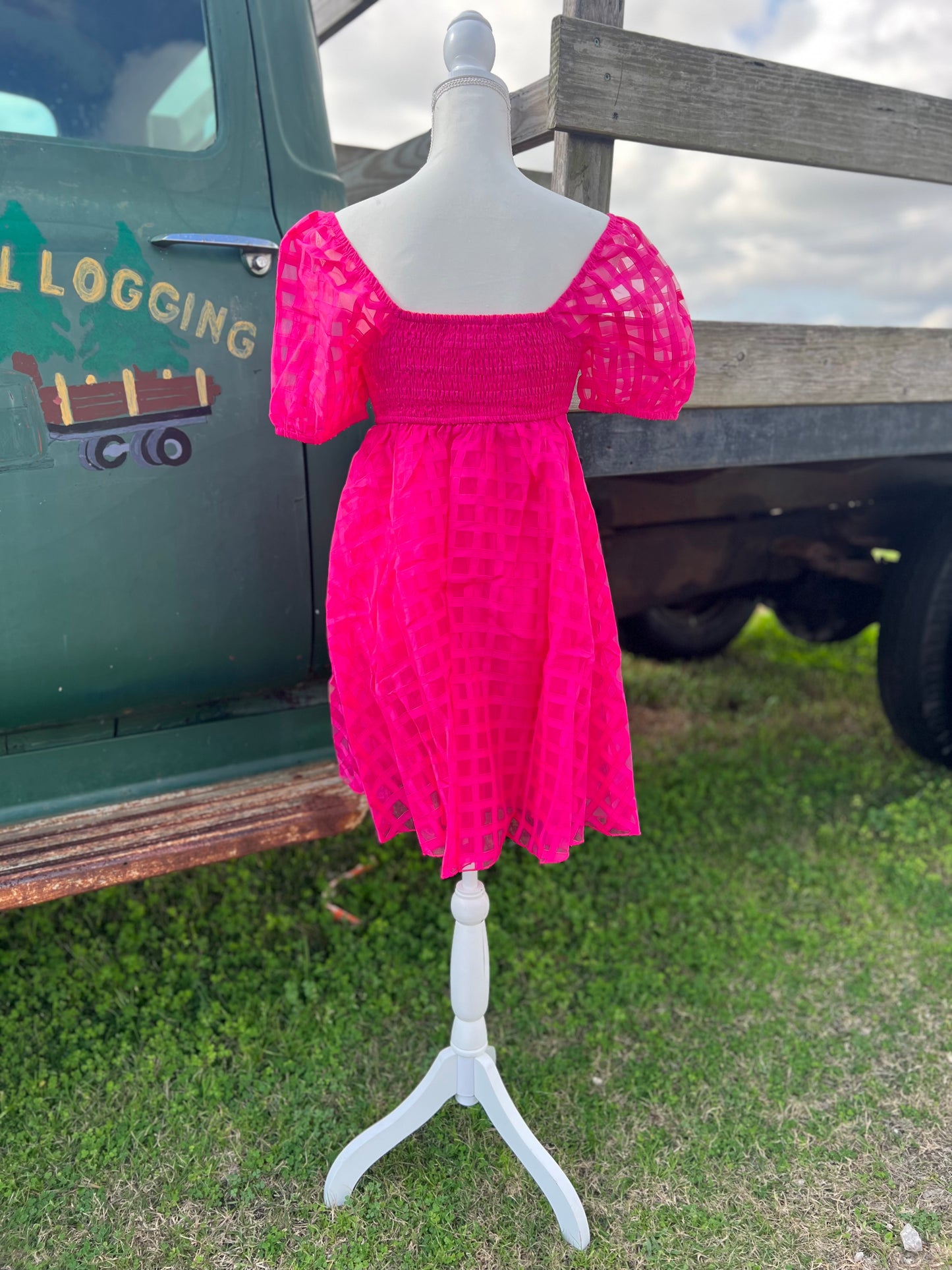 Standout pink dress