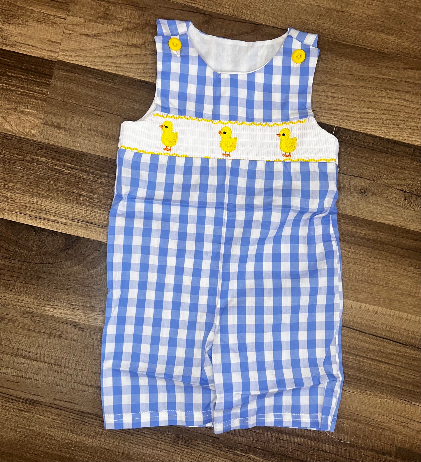 Chicken π gingham onesie romper 6/12m