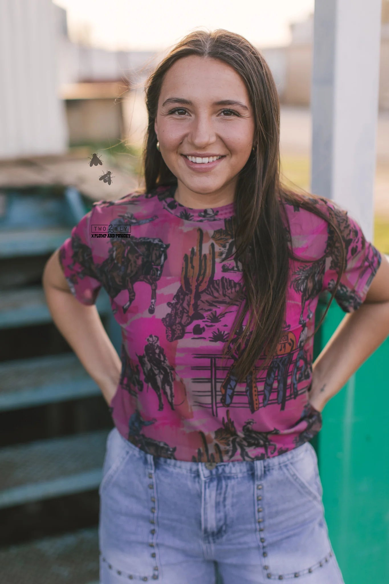 Cowtown couture mesh with cami