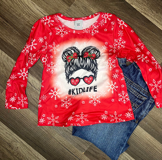 Christmas kid life long sleeve t shirt 2t