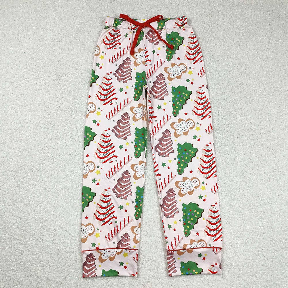 Adult Women Christmas Tree Cake Red Bottom Pants Pajamas: M