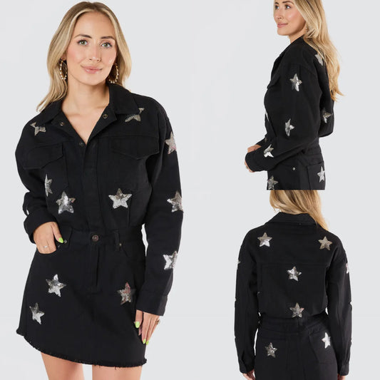 Rayleen star denim dress