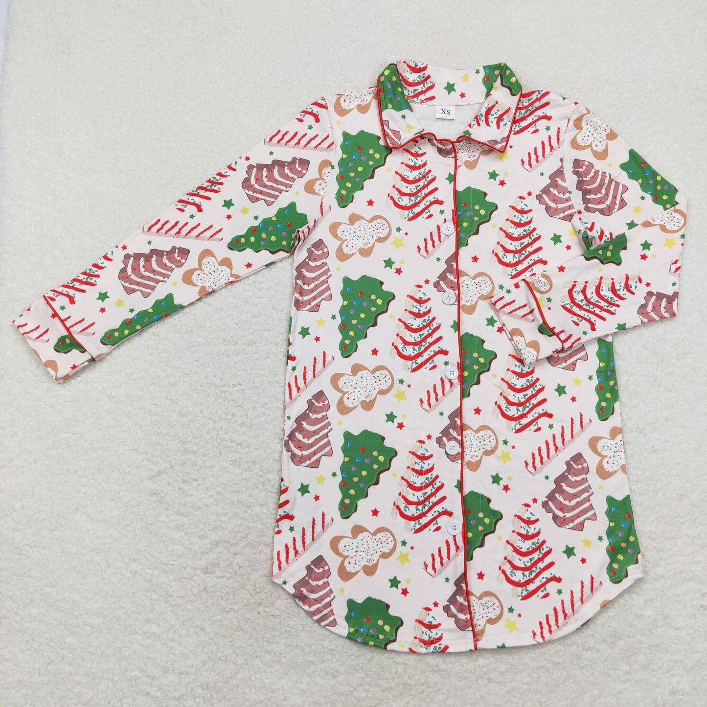 Family Christmas Tree Cake Shirt Pants Bamboo Rompers Pajamas Clothes Sets: 3T / Girls Pajamas