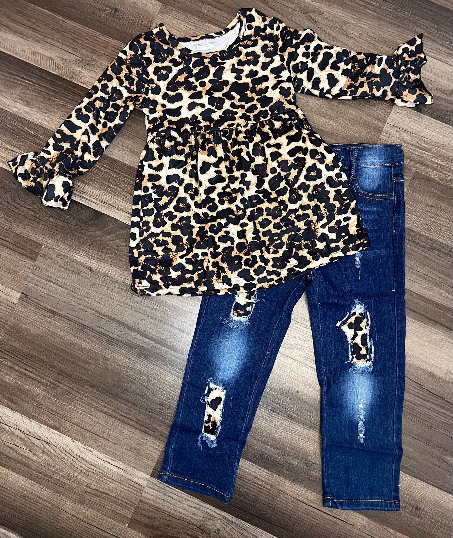 Animal print Jean set 4/5