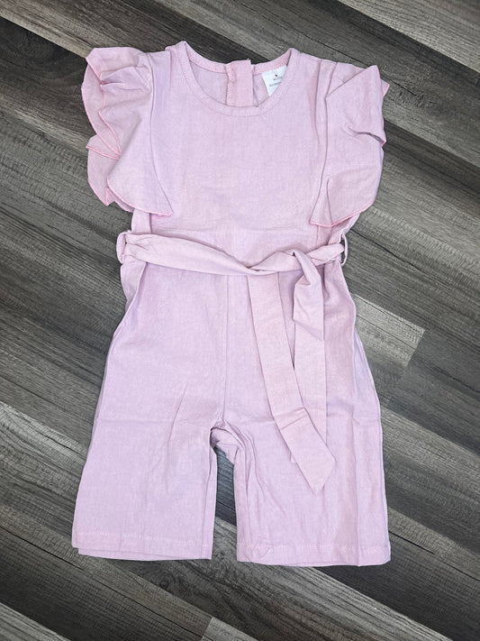 Pink ruffle romper 2t