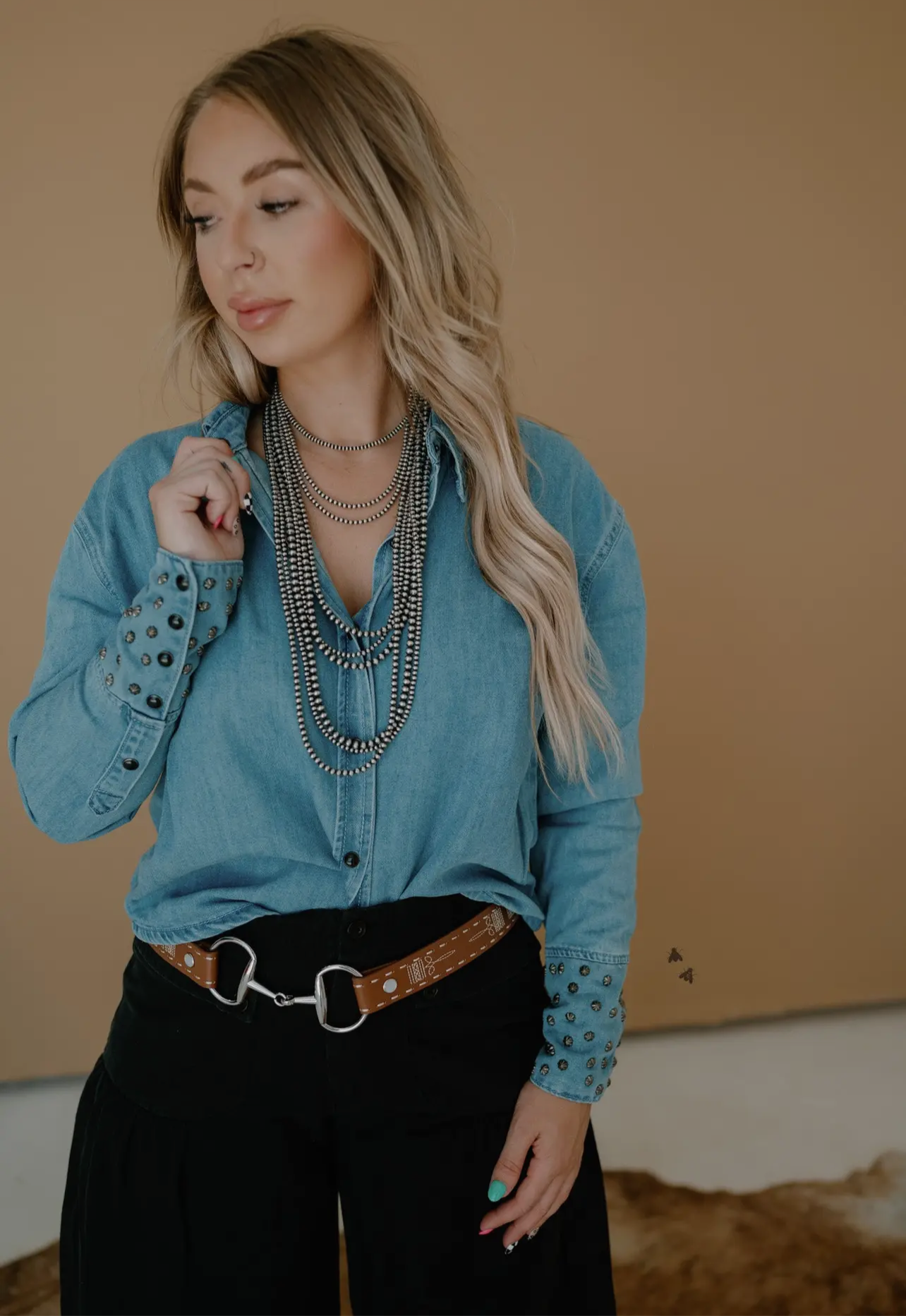 Denim Trails button down