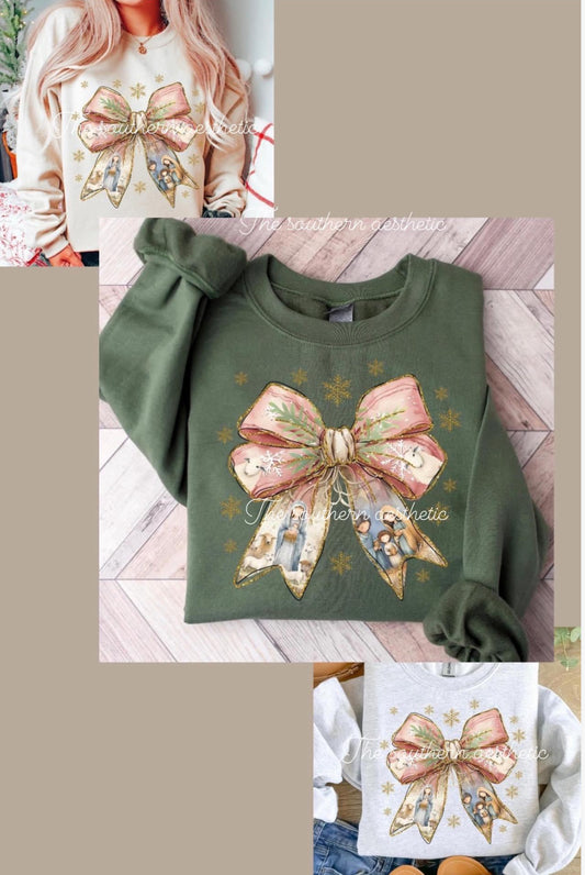 Coquette christmas bow T SHIRT nov.