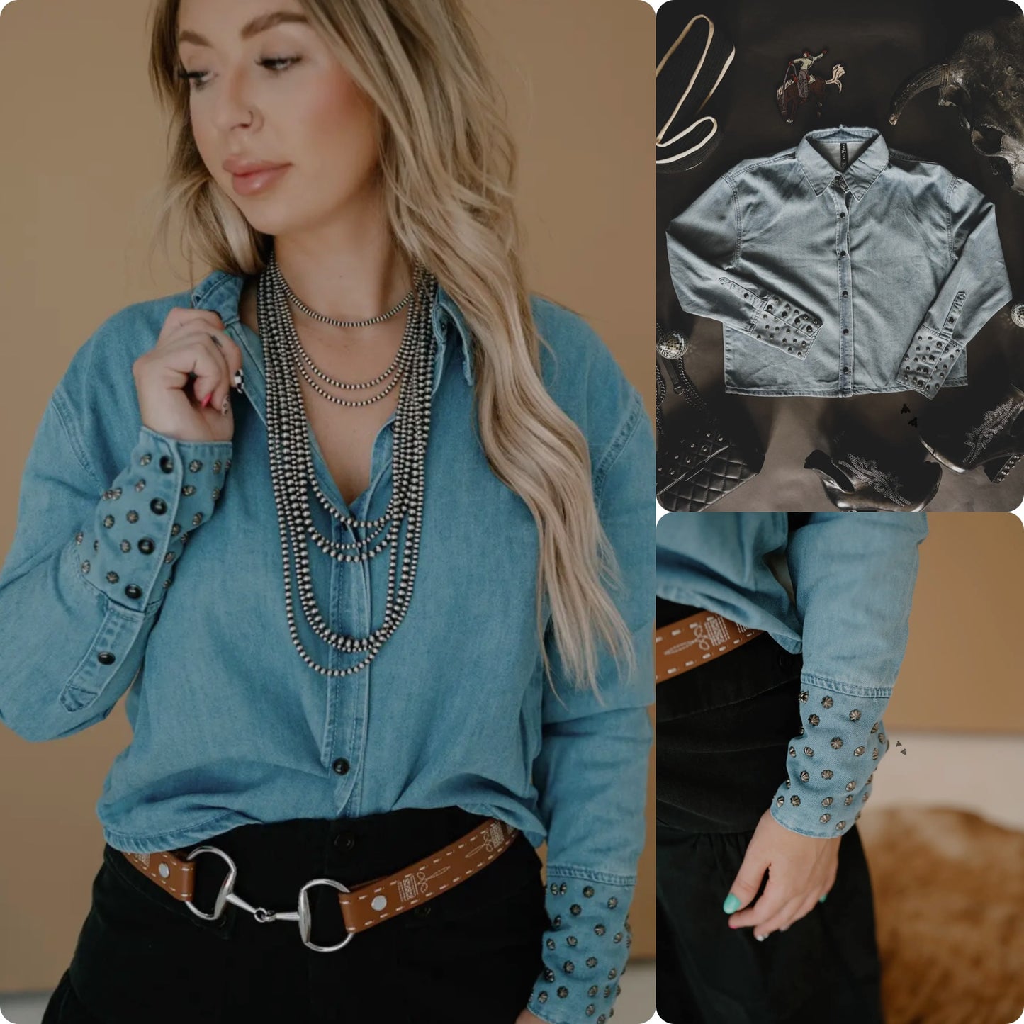 Denim Trails button down