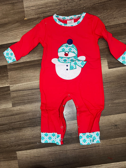 Snowman romper 0/3 & 6/12