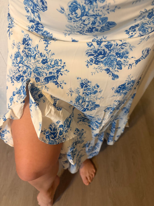 TT viral Floral ruffle skirt