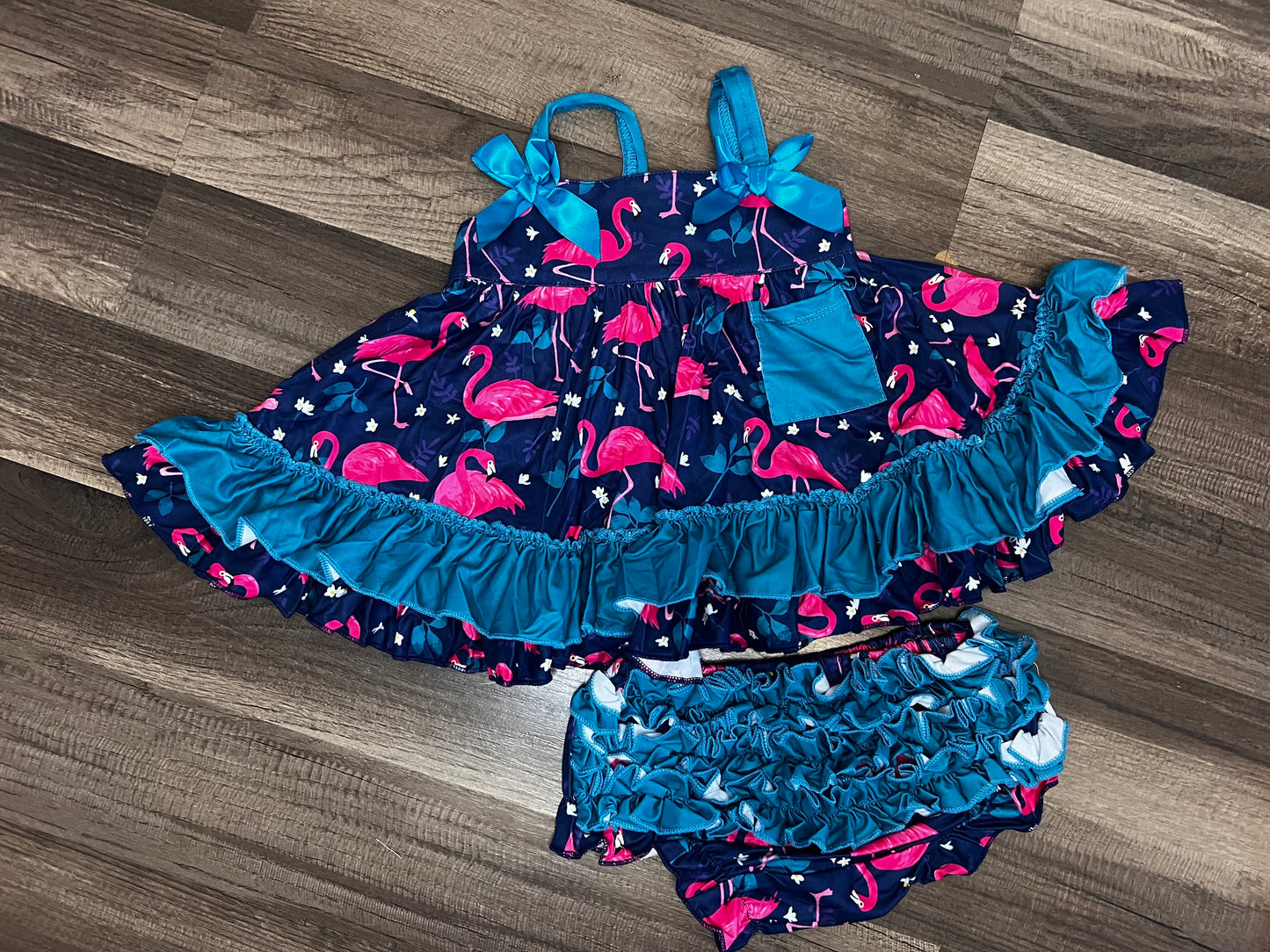 Flamingo 🦩 twirl set 6-12 m