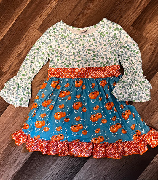 Fall pumpkin twirl dress 3t