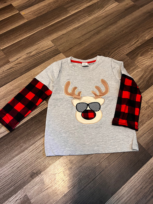 Reindeer appliqué shirt 4/5